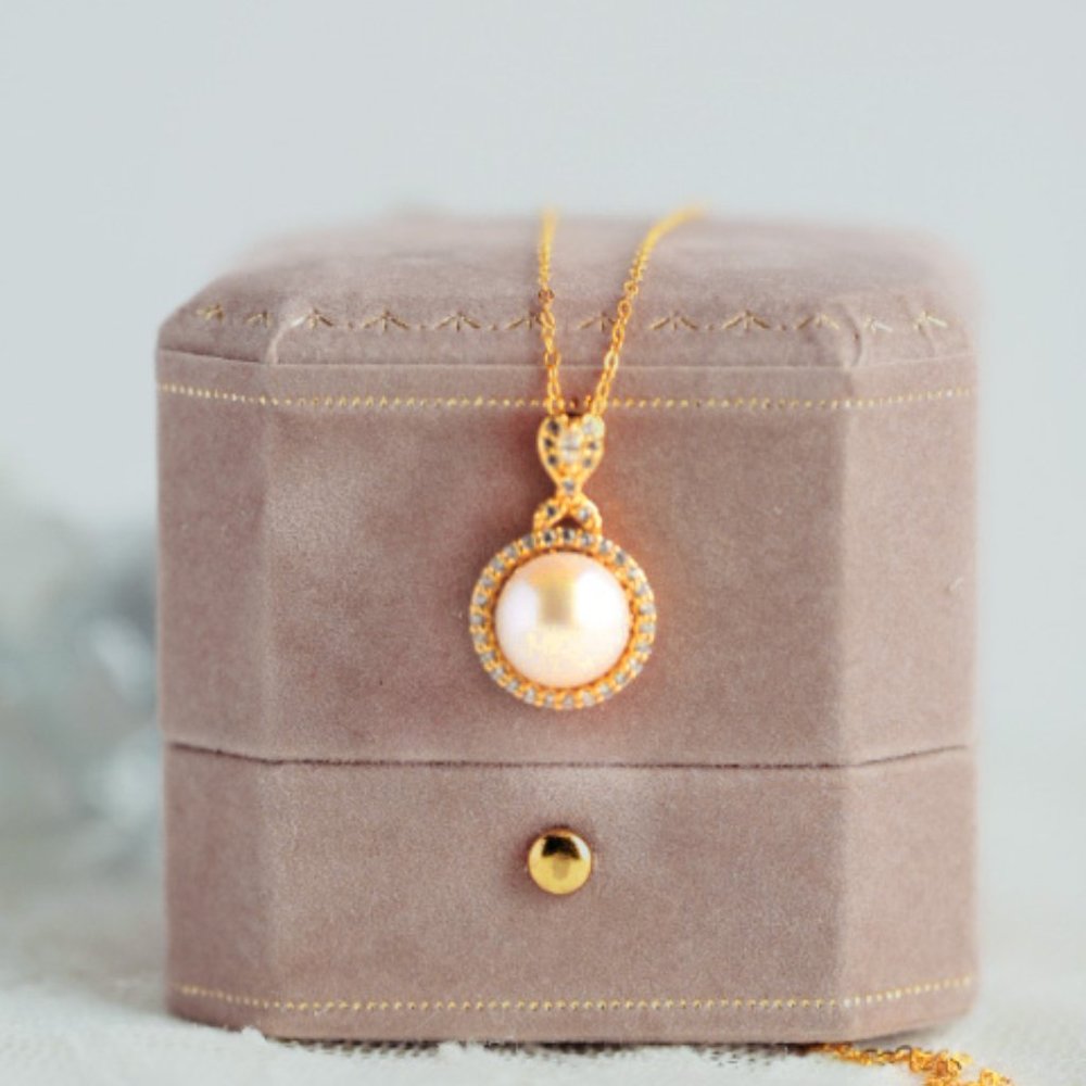 Handmade Genuine Freshwater Pearl Goldtone Natural Pearl Silver Bridal Necklace